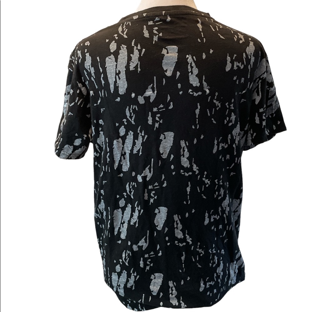 Phat Farm Black with Gray Graffiti Print Short Sleeved Crew Neck Tee Boys XL